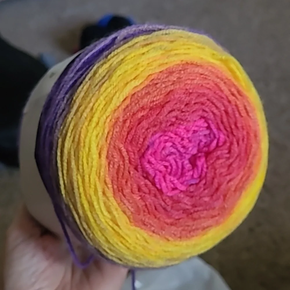 Cupcake & Mandala Ombre Yarn Lion Brand very colorful quality yarn crochet NEW ! - Picture 7 of 10